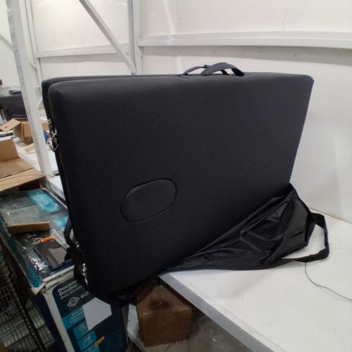 D.P PORTABLE MASSAGE TABLE FOLDABLE WITH CARRYING CASE - 450LBS MAX - 73" X 24" X 24"-34" - BLACK/NATURAL - (MODEL:600-070) image 2