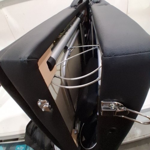 D.P PORTABLE MASSAGE TABLE FOLDABLE WITH CARRYING CASE - 450LBS MAX - 73" X 24" X 24"-34" - BLACK/NATURAL - (MODEL:600-070) image 3