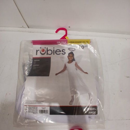 RUBIES GIRL'S ANGEL COSTUME - LARGE (10-12) - WHITE (STYLE: 887749) image 2