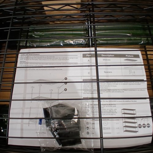 M MZG 4-TIER STORAGE RACK METAL WIRE SHELVING UNIT - 59" - 1400LBS - BLACK (MODEL: ‎A40115150FK402) image 3