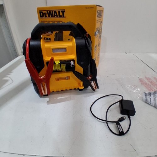 DEWALT JUMP STARTER WITH AIR COMPRESSOR - 2000A, 120 PSI, 60W, 15W - YELLOW AND BLACK (ITEM: 1680353) image 4
