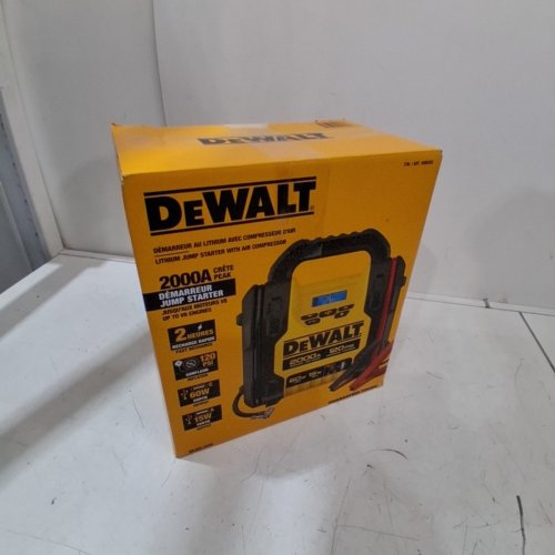 DEWALT JUMP STARTER WITH AIR COMPRESSOR - 2000A, 120 PSI, 60W, 15W - YELLOW AND BLACK (ITEM: 1680353) image 5