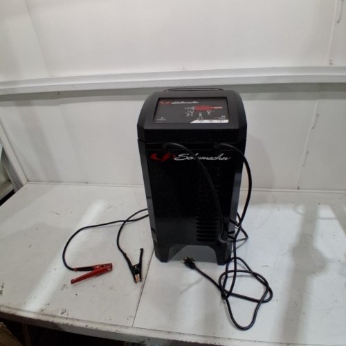 SCHUMACHER ELECTRIC WHEELED AUTOMATIC 6A CAR BATTERY CHARGER AND 200A ENGINE STARTER - 6-IN-1 - FOR 6V/12V POWER SPORT, AUTOMOTIVE, AND MARINE BATTERIES - 33" X 12" - BLACK (MODEL: SC1353) image 4