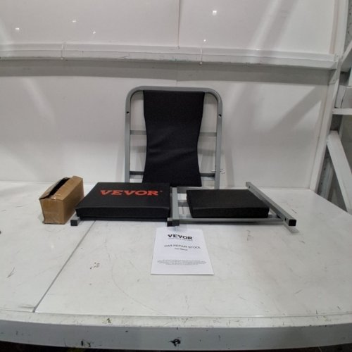 2-IN-1 ROLLING FOLDING CAR EZ-CREEPER SEAT STEEL & VINYL - 300LB CAP - BLACK (MODEL: GB-06) image 2
