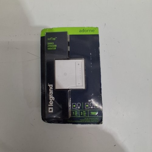LEGRAND ADORNE SOFTAP TRU-UNIVERSAL LIGHT DIMMER SWITCH WITH WALL PLATE - WHITE (ADTP703TUW4) image 2