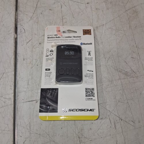SCOSCHE BLUETOOTH WIRELESS AUDIO TRANSMITTER / RECEIVER - FM 88.1-107.9 MHZ; UP TO 7 HR PLAYTIME - BLACK (MODEL: BTTRFM-RP) image 3