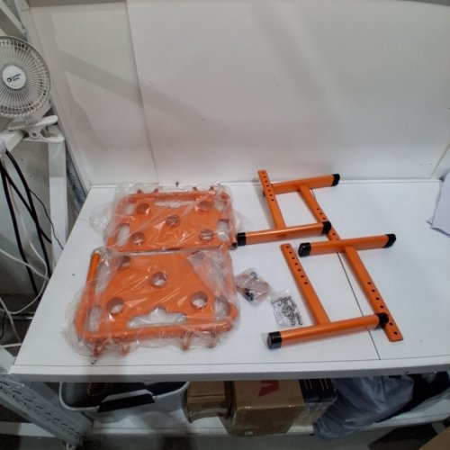 SELEWARE HEAVY DUTY ADJUSTABLE CABLE CADDY FOR SPOOLS UP TO 33" - 800 LBS CAP - ORANGE (MODEL: SWWSR-01-OR) image 2