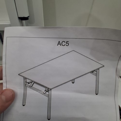 FOLDABLE COMPACT COMPUTER DESK - 23.5" X 39.25" - WHITE (MODEL: AC5) image 2