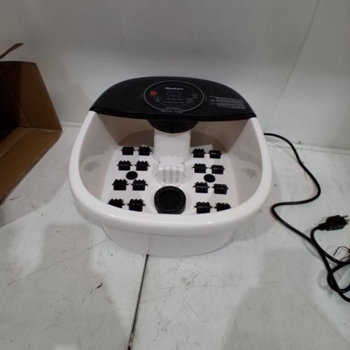 MAXKARE FOOT SPA MASSAGER WITH HEAT, BUBBLES & VIBRATION - BLACK (MODEL: XKAM-SPA18) image 3