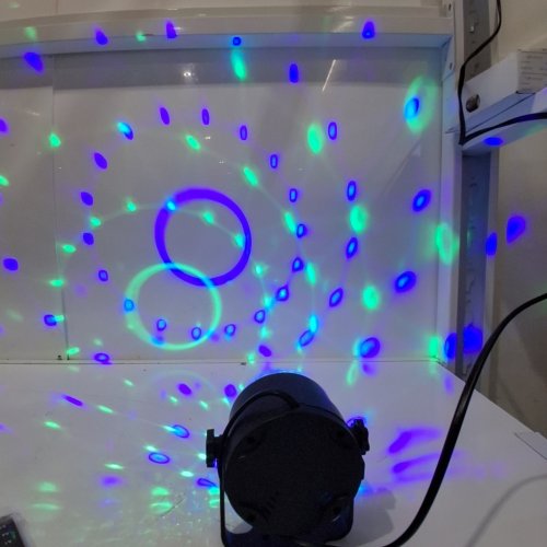 WALL MOUNTABLE REMOTE CONTROLLED LED DISCO PARTY LIGHT - 4" - MULTICOLOR image 2