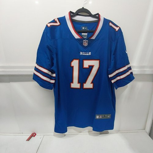 MEN'S NFL BUFFALO BILLS #17 JOSH ALLEN JERSEY - LARGE - BLUE/WHITE/RED image 2