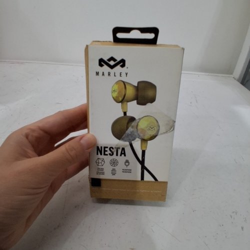 MARLEY NESTA HEADPHONES NOISE CANCELLING EARBUDS WITH A MICROPHONE - GOLD (MODEL:EM-FE033-GD) image 2
