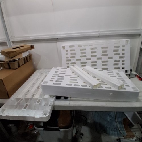 HEAVY DUTY 4-TIER PLASTIC STORAGE UTILITY SHELF, 400LB CAPACITY - WHITE image 2