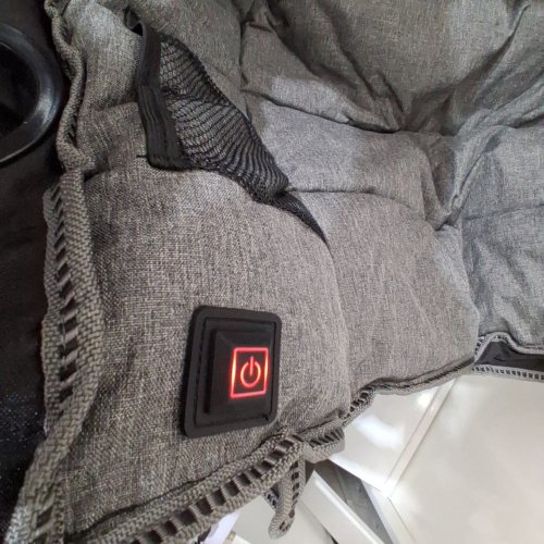 NORTHROAD OVERSIZED FOLDABLE HEATED CAMPING CHAIR WITH 3 CONTROL LEVELS *BATTERY NOT INCLUDED* - BLACK / GREY (MODEL: BL-099) image 2