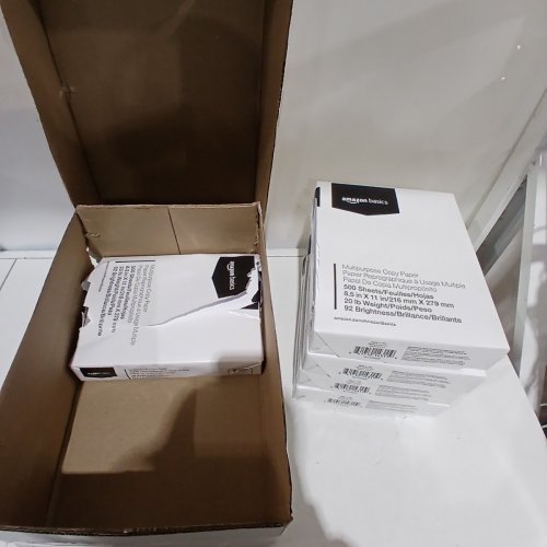 5 (500PK) AMAZON BASICS MULTIPURPOSE COPY PAPER (2500 SHEETS TOTAL) - 8.5" X 11" - WHITE image 2
