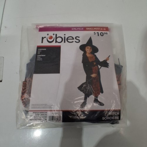 GIRL'S RUBIES WITCH COSTUME - SMALL (4-6) - BLACK/ORANGE (STYLE: SORCERESS) image 2