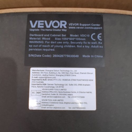 VEVOR DARTBOARD AND CABINET SET OFFICIAL SIZE COMPLETE ACCESSORY STEEL TIP DART - 43.5" X 21.5" - MULTICOLOR image 7