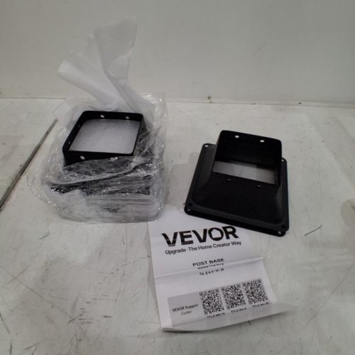 6PC VEVOR POST BASE MADE OF CARBON STEEL -4" X 4" -BLACK (MODEL: TTLZ-4IN) image 2