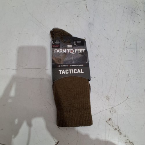 UNISEX FARM TO FEET QUANTICO MID CAF MERINO WOOL SOCKS - LARGE - MEN'S : 9-11.5 / WOMEN'S : 10-12.5 - COYOTE BROWN (STYLE: FF-2016-200-CYBN-L) image 2