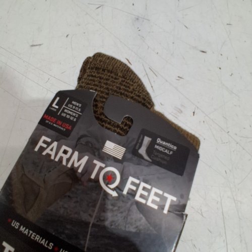 UNISEX FARM TO FEET QUANTICO MID CAF MERINO WOOL SOCKS - LARGE - MEN'S : 9-11.5 / WOMEN'S : 10-12.5 - COYOTE BROWN (STYLE: FF-2016-200-CYBN-L) image 3
