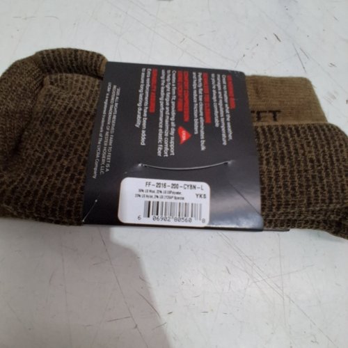 UNISEX FARM TO FEET QUANTICO MID CAF MERINO WOOL SOCKS - LARGE - MEN'S : 9-11.5 / WOMEN'S : 10-12.5 - COYOTE BROWN (STYLE: FF-2016-200-CYBN-L) image 4