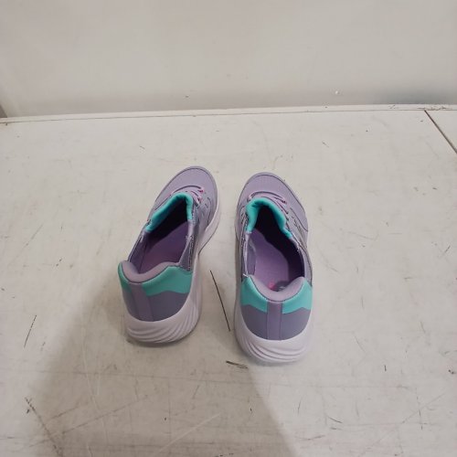 GIRLS SKECHERS SNEAKERS - SIZE 4 - LAVENDER, TEAL, PINK AND WHITE (STYLE: 2001659) image 2