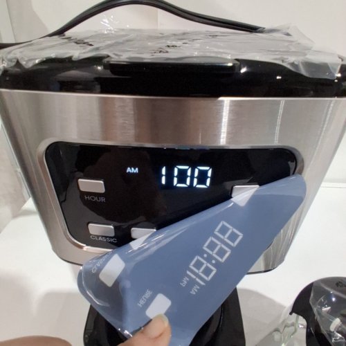 CHEFMAN PROGRAMMABLE COFFEE MAKER WITH DIGITAL DISPLAY & AUTO -BREW FUNCTION - 12-CUP - STAINLESS STEEL (MODEL: RJ14-12-SQ)) image 2