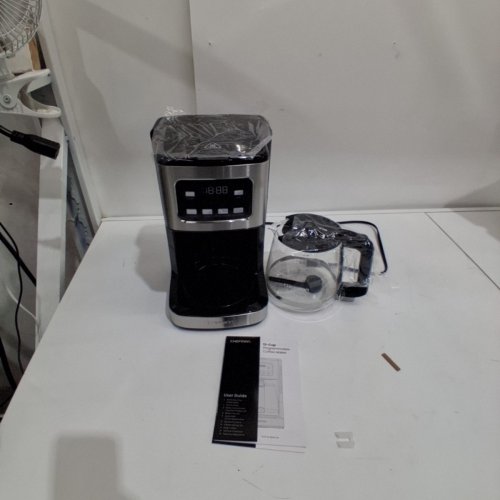 CHEFMAN PROGRAMMABLE COFFEE MAKER WITH DIGITAL DISPLAY & AUTO -BREW FUNCTION - 12-CUP - STAINLESS STEEL (MODEL: RJ14-12-SQ)) image 3