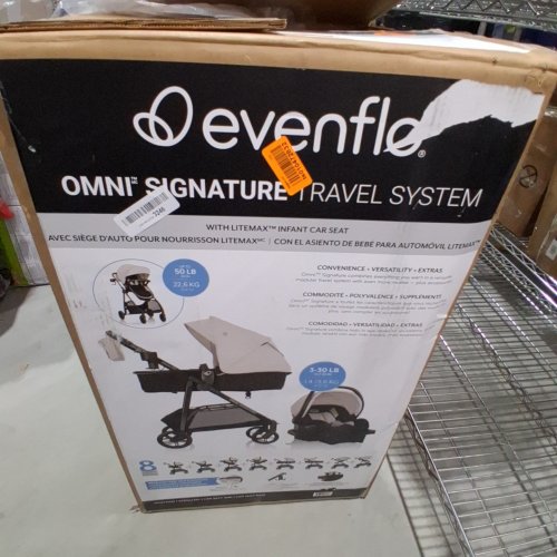 EVENFLO OMNI SIGNATURE TRAVEL SYSTEM WITH LITEMAX SPORT - COASTAL COFFEE (MODEL: TS100112516) image 2