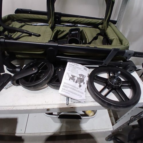 EVENFLO OMNI CREW STROLLER WAGON WITH ADAPTERS FOR INFANT CAR SEATS - 110 LBS CAP - PISTACHIO GREEN (MODEL: WA100112549) image 6
