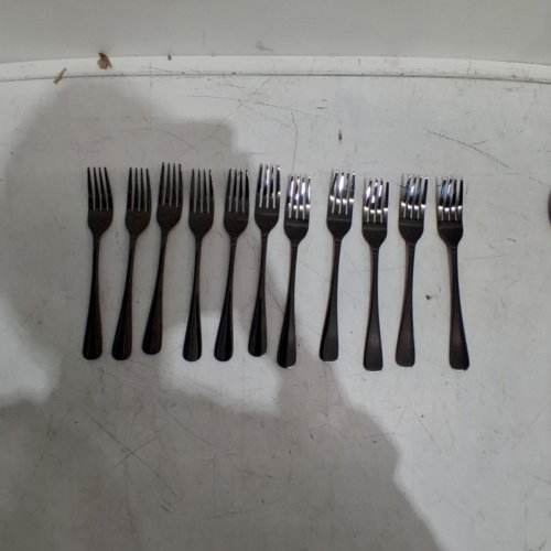 60PC STAINLESS STEEL CUTLERY SET - BLACKENED STAINLESS STEEL image 4