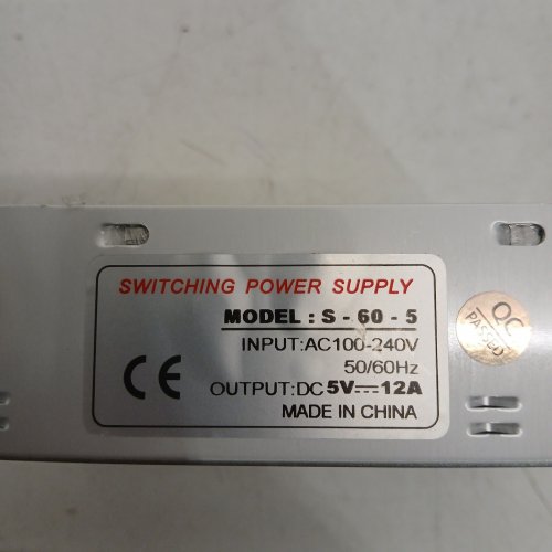 MULTIPURPOSE SWITCHING POWER SUPPLY DRIVE - DC5V 12A OUTPUT, 60W - SILVER (MODEL: S-60-5) image 3