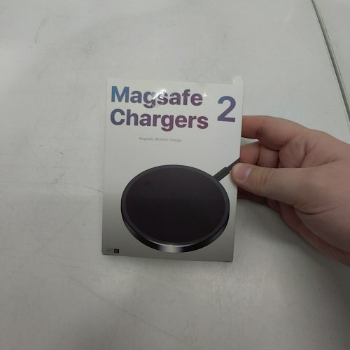 2PK MAGEASE MAGNETIC WIRELESS CHARGER - CHARGING PAD COMPATIBLE WITH IPHONE 16/15/14/13/12 SERIES AND AIRPODS 3/2/PRO, WITH USB-C CABLE AND USB-A CONVERTER - WHITE/GREY (MODEL: HYS07) image 3