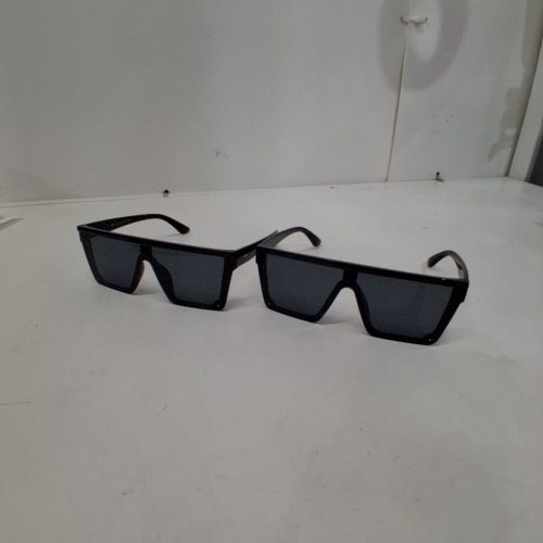 2PK WOMENS RECTANGLE SUNGLASSES - BLACK image 2