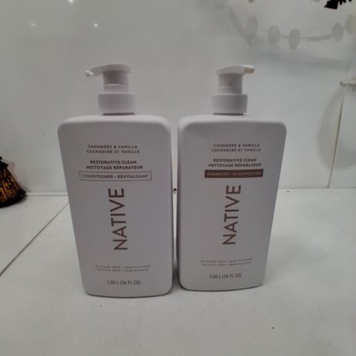 2PC NATIVE SHAMPOO AND CONDITIONER - 1L - CASHMERE AND VANILLA image 2