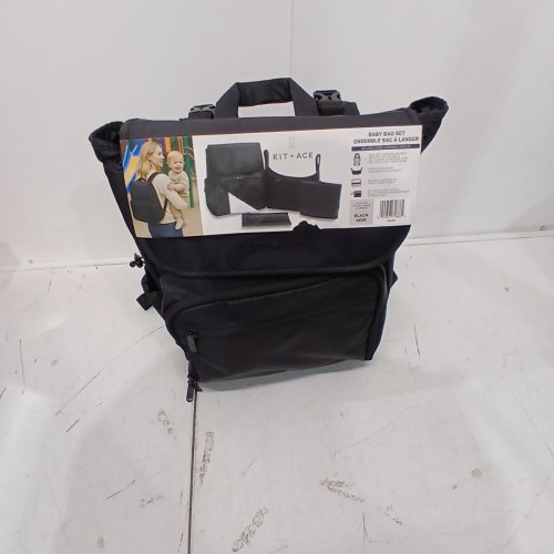 4PC KIT + ACE BACKPACK STYLE DIAPER BAG WITH STROLLER ORGANIZER/CHANGE PAD - BLACK (MODEL: 1992196) image 4