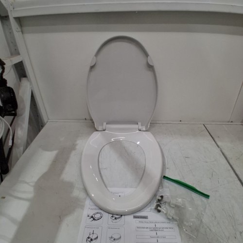 GARVEE ELONGATED TOILET SEAT WITH SLOW SOFT CLOSE - 19" - WHITE (MODEL: PHO_161CY13U) image 3