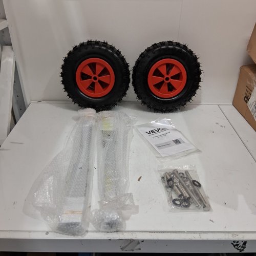 BOAT LAUNCHING WHEELS, 12" BOAT TRANSOM LAUNCHING WHEEL, 600LBS LOADING CAPACITY INFLATABLE BOAT LAUNCH WHEELS - RED/BLACK (MODEL: CYXSL12600) image 2