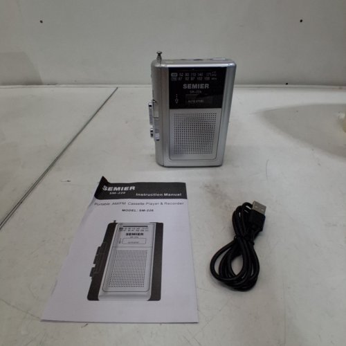 SEMIER AM/FM CASSETTE PLAYER - SILVER (MODEL: SM-226) image 5