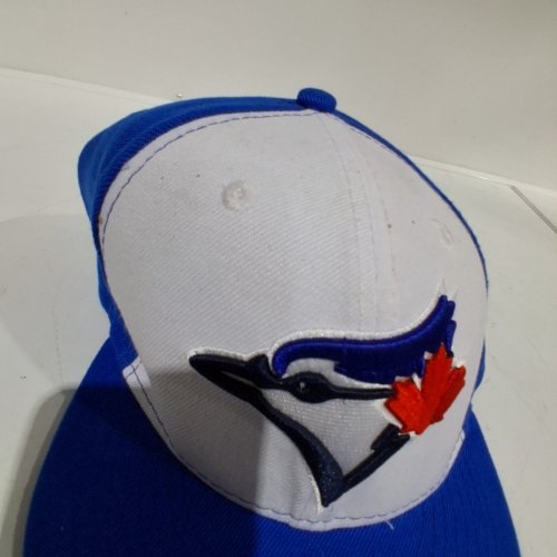 AUTHENTIC MEN'S TORONTO BLUE JAYS MLB FITTED HAT - 7 1/8 - BLUE/WHITE image 3