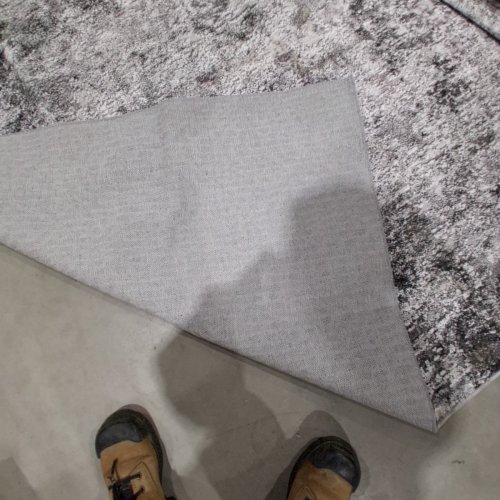 DMOYEST INDOOR NON-SLIP WASHABLE AREA RUG - 10FT X 14FT - VINTAGE GREY image 3