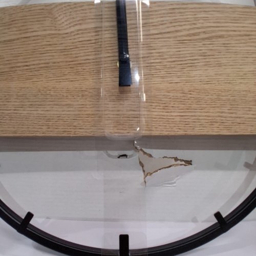 KIERA GRACE MODERN PENDULUM WALL CLOCK - 14" - NATURAL/BLACK (MODEL: HO80125) image 3
