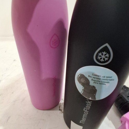 2PK THERMOFLASK LEAKPROOF COMFORT SIP STAINLESS STEEL BOTTLE - 25OZ - BLACK/PINK (MODEL: 1901736) image 3