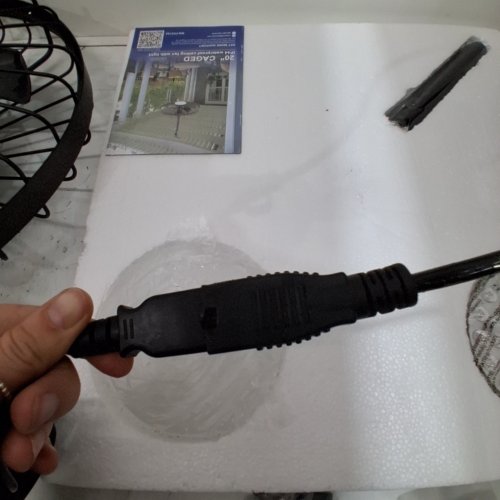 DOWN ROD MOUNT WATERPROOF STANDARD CAGED CEILING FAN WITH LIGHT FOR OUTDOOR - 20" - BLACK - (MODEL: WS-FPZ192-18C-BK) image 2
