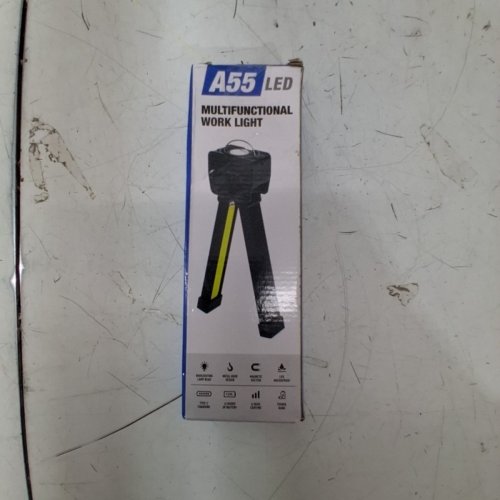 MULTIFUNCTIONAL RECHARGEABLE FOLDING LED WORK LIGHT - BLACK (MODEL: A55) image 2