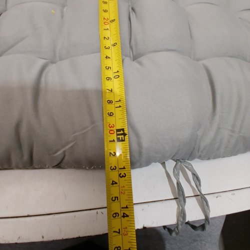 2PK PADDED PATIO CHAIR CUSHIONS - 23" X 12" - GREY image 5