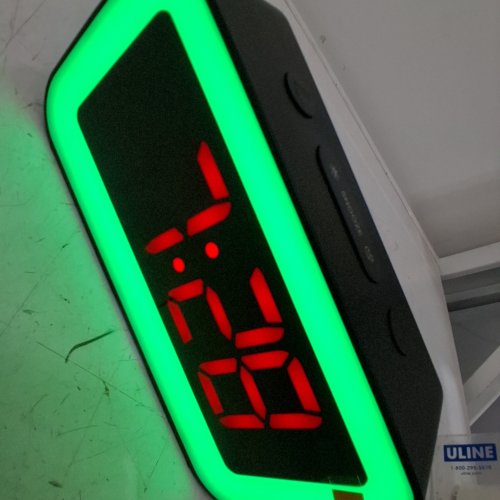YUNJAY RGB COLOR LIGHT DIGITAL ALARM CLOCK - BLACK image 2