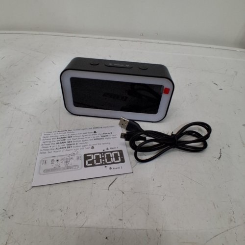YUNJAY RGB COLOR LIGHT DIGITAL ALARM CLOCK - BLACK image 3