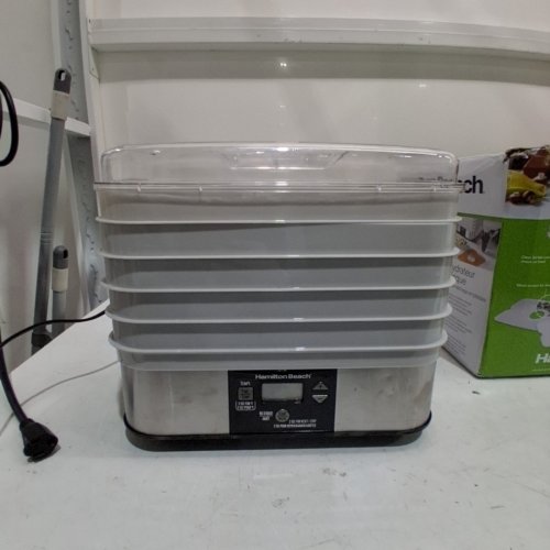 HAMILTON BEACH 5-TRAY STACKABLE DIGITAL FOOD DEHYDRATOR - WHITE (MODEL: 32100C) image 3