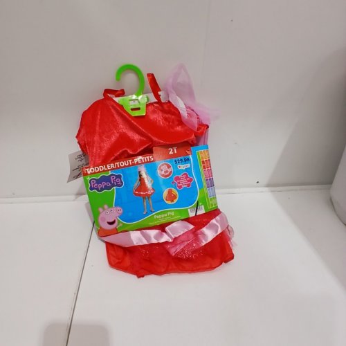 3PC GIRL'S DISGUISE PEPPA PIG TODDLER COSTUME - 2T - RED/PINK (STYLE: 120699M) image 2